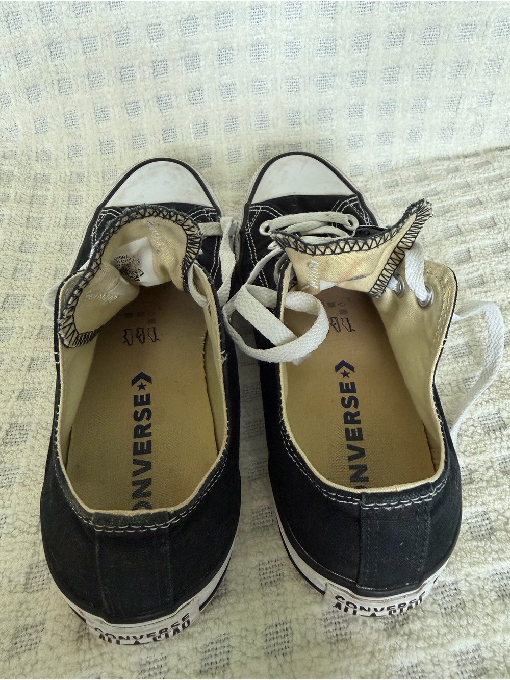 Converse Black & White Low-Top All Star Canvas Sneakers - Picture 6 of 7